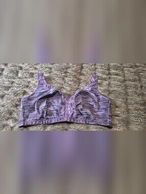 OGL® Plum Wireless Lace-Trim Bra
